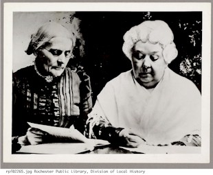 Susan B. Anthony and Elizabeth Cady Stanton.