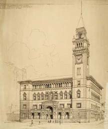 Drawing for second courthouse.
