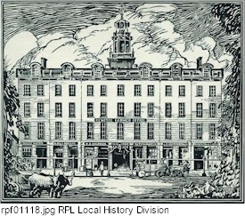 Engraving of first Reynold's Arcade.