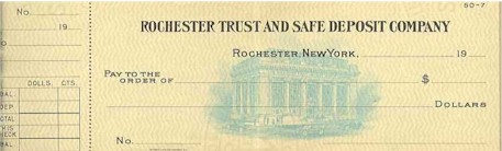 Rochester Trust check.