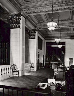 Bank interior, 1938.