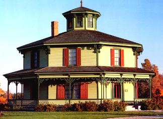 The Octagon House at the Genesee Country Village and Museum.