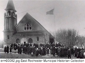 Flag dedication at East Rochester church.