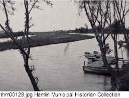 Rowboats on Sandy Creek, circa 1905.