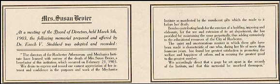 Dedication pamphlet interior.