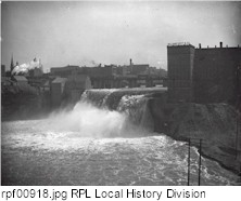 Upper Falls and Gorsline Building.