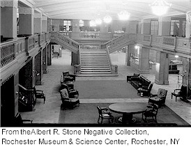 The lobby of the Chamber of Commerce Building