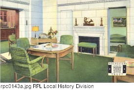 Rochester Trust, lounge in women's department.