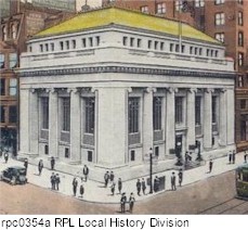 At the 'Four Corners' looking West on Main Street, Rochester, NY.