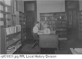 Interior view, Exposition Park Branch, Rochester Public Library.