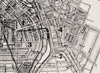 Map of City of Rochester, 1849.