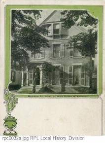 Susan B. Anthony on her porch.