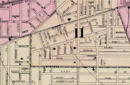 Map of the City of Rochester, 1905.