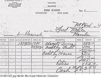 Automobile receipt, 1924.